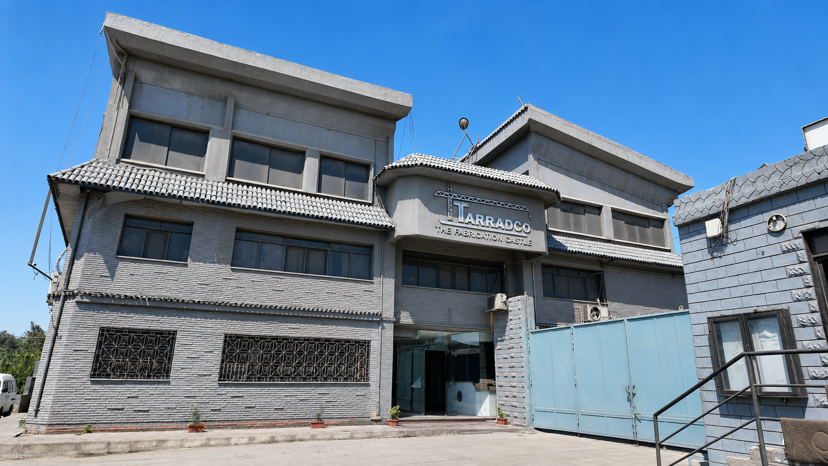 The Tarradco administrative building and main gate at the group's Alexandria facility, where the academy's training centre is located